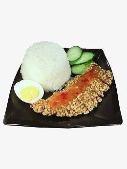 酱汁鸡排饭