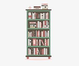矢量大书柜素材图