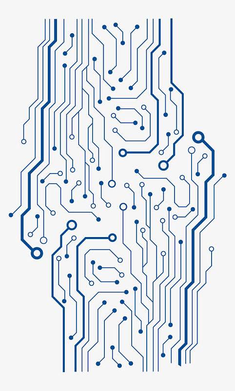 深蓝色科技电子商务背景装饰图案