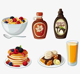 卡通食物设计矢量
