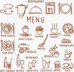 餐饮图标矢量素材