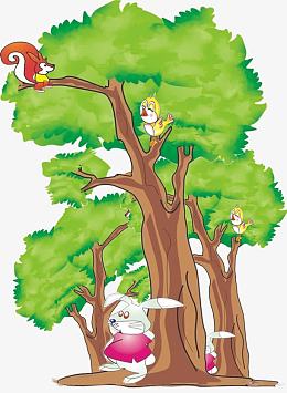 卡通大树