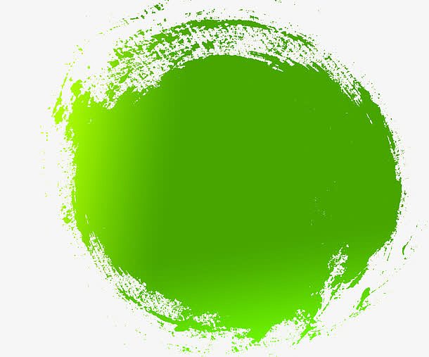 绿色艺术圆形墨迹