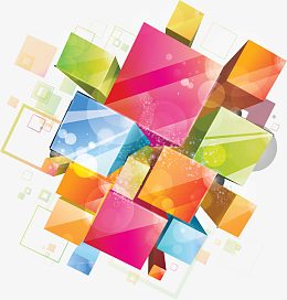 时尚多彩方块背景
