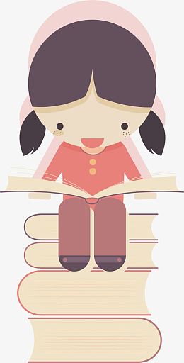 可爱的女孩读书
