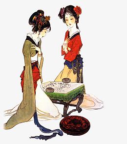 国画美女图