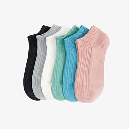 Adidas精梳棉双针提花女船袜