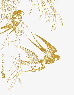 手绘燕子