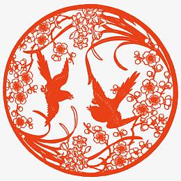 圆形窗花矢量