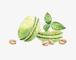 卡通绿色马卡龙