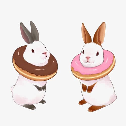 兔子和甜甜圈