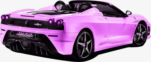 紫色时尚跑车青春