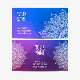 时尚民族花纹名片