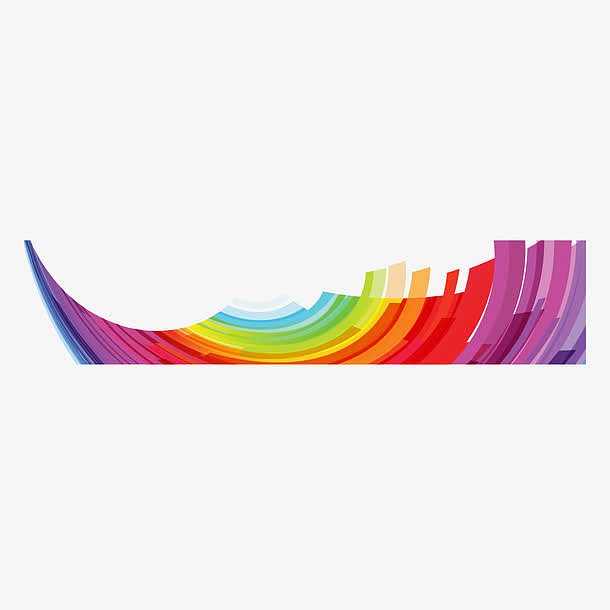 创意抽象彩虹七彩名片底纹