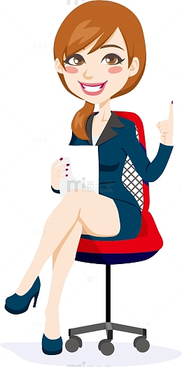 职业商务女性矢量素材