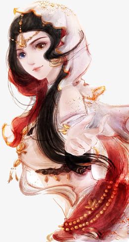 卡通小人图标古风素描