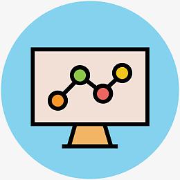 手绘技术素材技术图标 电脑显示