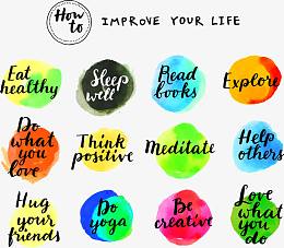 水彩背景人生名言