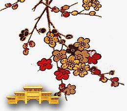 刺绣梅花牌坊