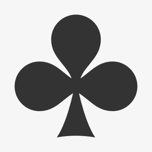 扑克牌梅花标志图标
