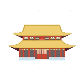 矢量中国宫殿建筑