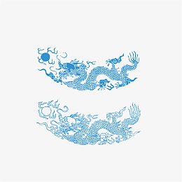 中国传统龙纹图案矢量素材