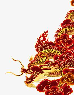 火红龙纹