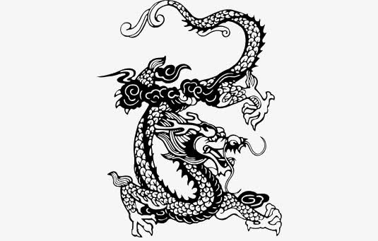 黑色龙纹图形素材免费下载_觅元素