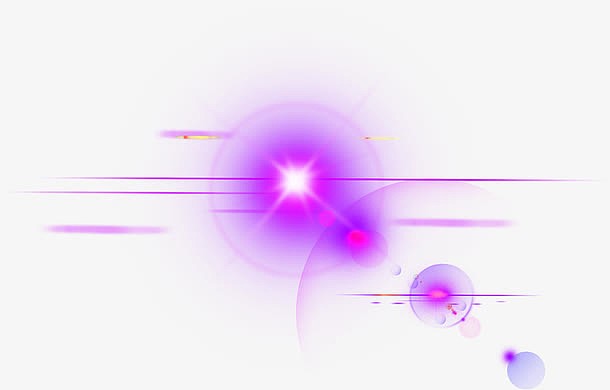 紫色手绘梦幻圆形光效线条
