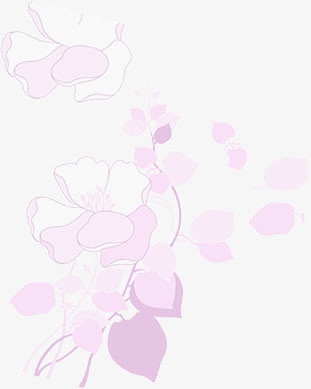 粉色淡雅唯美手绘花朵