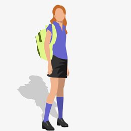 背书包的女学生