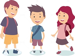 一起上学的小孩