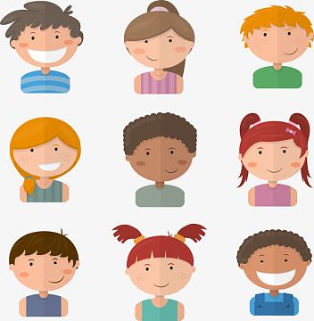 9款可爱儿童头像矢量素材
