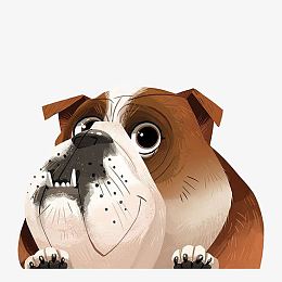 卡通沙皮犬