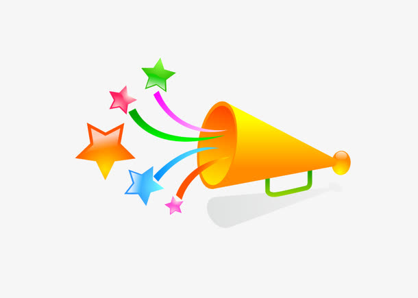 矢量喇叭星星免抠素材免费下载_觅元素51yuansu.com