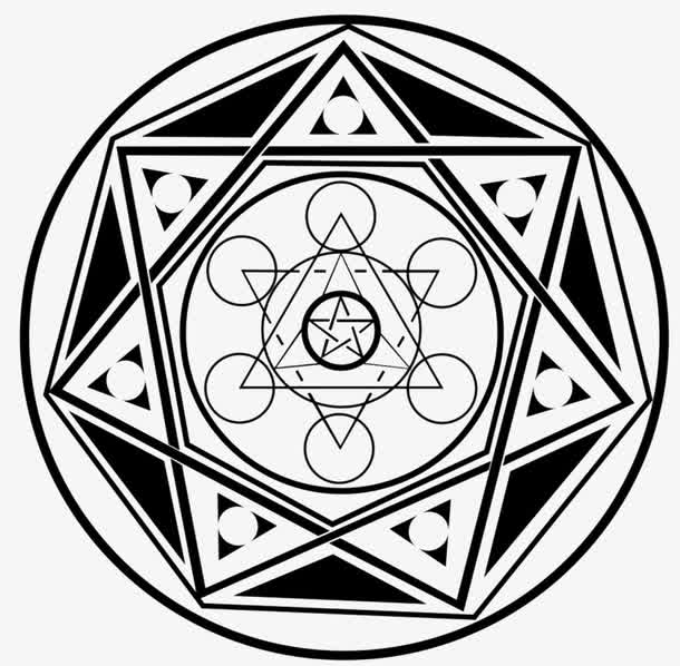 七角星魔法阵素材免费下载_觅元素