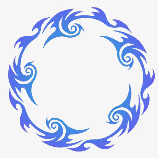 蓝色水魔法装饰图案素材免费下载_觅元素