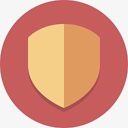 保护安全盾圆形图标