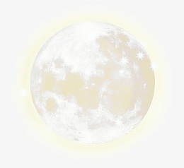 手绘图片弯月卡通 梦幻月球
