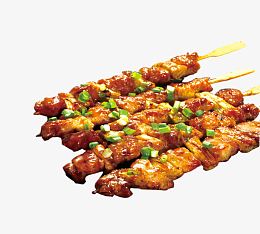 美味的烤羊肉串实物素材