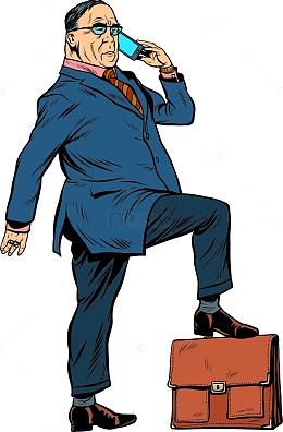 矢量打电话的老板