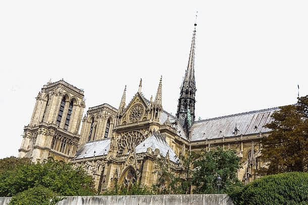 法国巴黎圣母院大教堂景观