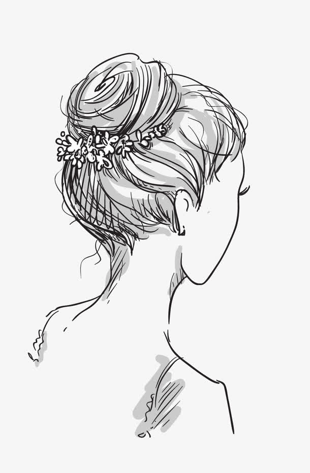 手绘女性发型