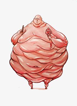 卡通光头胖子