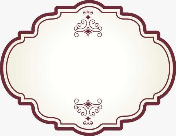 手绘简约不规则形状边框