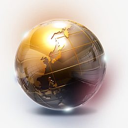 创意地球卡通 