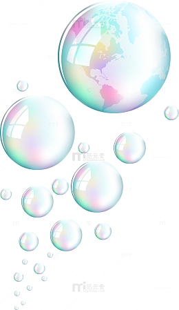 科技梦幻泡泡矢量