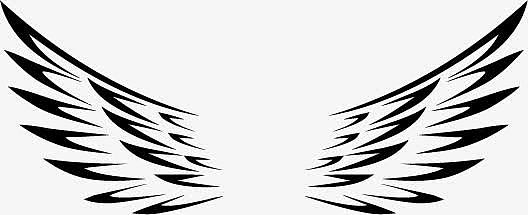 手绘天使之翼矢量图