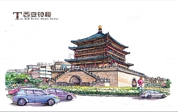 手绘建筑