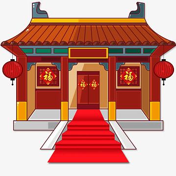 古代建筑灯笼素材_古代建筑灯笼图片元素-觅元素